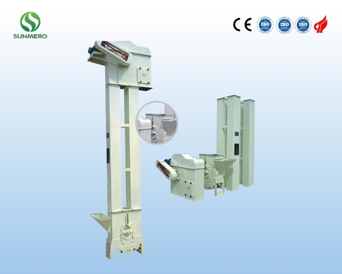 0.75Kw 220V เครื่องจักรเมล็ดพืชแนวตั้งลิฟต์ถังเมล็ดข้าวสำหรับโรงสีข้าว