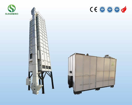 เครื่องอบข้าวอัจฉริยะ 120 ตัน/แบทช์ 5.5kW พร้อมหัวเผาแกลบ