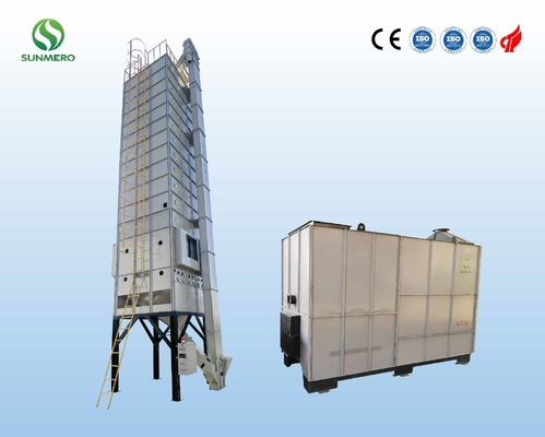 เครื่องอบข้าวอัจฉริยะ 120 ตัน/แบทช์ 5.5kW พร้อมหัวเผาแกลบ