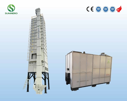 เครื่องอบข้าวอัจฉริยะ 120 ตัน/แบทช์ 5.5kW พร้อมหัวเผาแกลบ