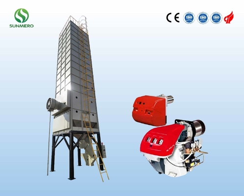 เครื่องเป่าเมล็ดพืช 20T ชนิดหมุนเวียนเครื่องอบแห้งข้าวโพดสำหรับเกษตรกรอินเดีย